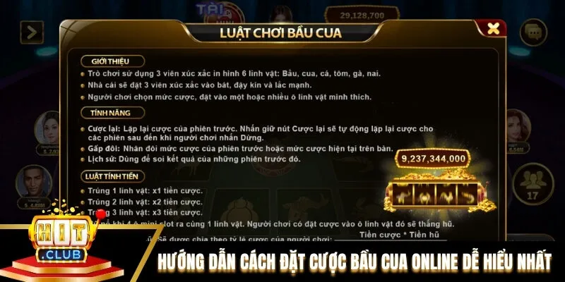 Hướng dẫn cách đặt cược Bầu Cua online dễ hiểu nhất